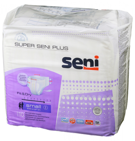 SENI Super Plus Small - 10 gab. Pieaugušo autiņbiksītes