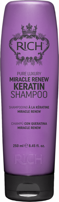 RICH Pure Luxury Miracle Keratin Renew šampūns, 250 ml