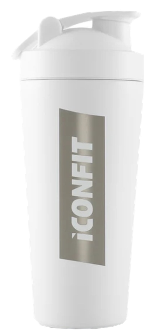 ICONFIT Balta 800 ml Nerūsējošā tērauda pudele ar maisītāju