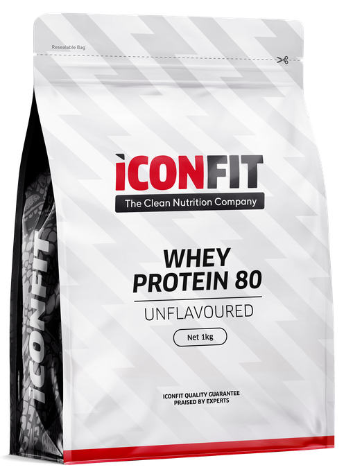 ICONFIT 80 Sūkalu Proteīns - Bez Garšas Pulveris, 1 kg