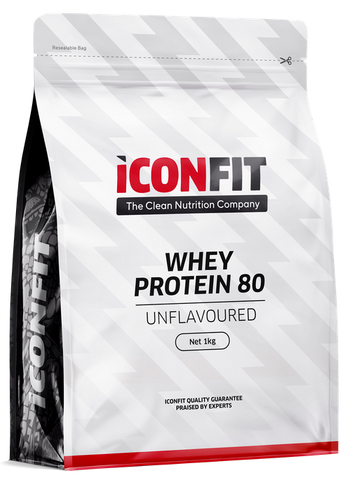 ICONFIT 80 Sūkalu Proteīns - Bez Garšas Pulveris, 1 kg