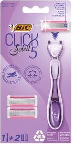 BIC Soleil Click5 skuveklis ar 2 maiņas kasetņu komplektu, 1 gab.