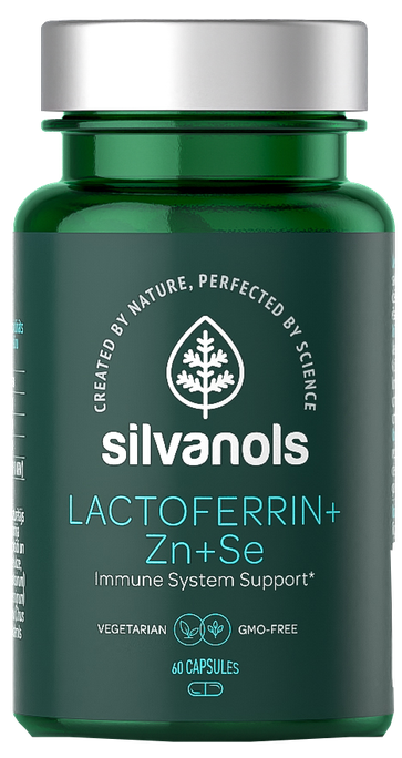 SILVANOLS Premium Zn+Se un Lactoferrin kapsulas – 60 gab.