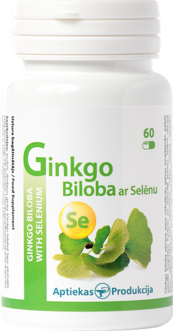 APTIEKAS PRODUKTS Selēns un Ginkgo biloba, 60 kapsulas