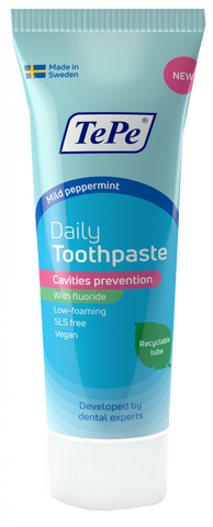Piparmētru zobu pasta TePe Daily ikdienai, 75 ml