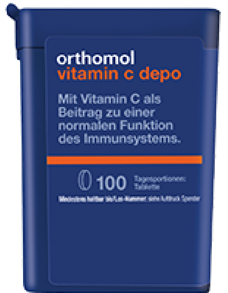 ORTHOMOL Tabletes ar C vitamīnu Depo, 100 gab.