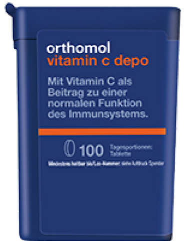ORTHOMOL Tabletes ar C vitamīnu Depo, 100 gab.