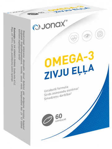 JONAX Omega-3 Zivju Eļļa — 60 kapsulas bērniem