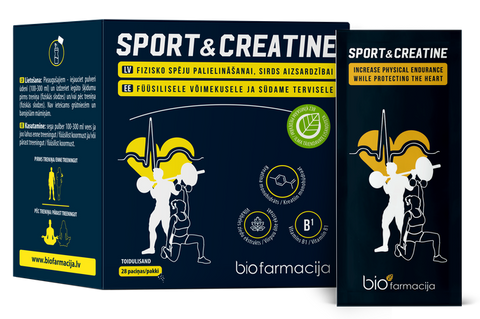 BIOFARMACIJA Sport & Kreatīna pulveris 28 paciņas