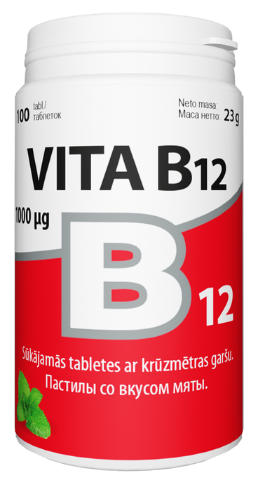 VITABALANS B12 vitamīna tabletes 100 gab.