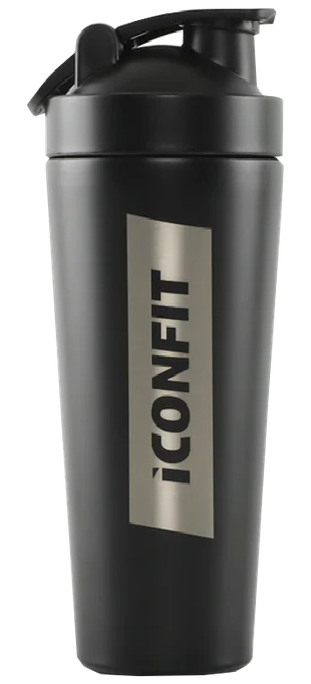 ICONFIT 800 ml Melns Nerūsējošā Tērauda Šeikeris