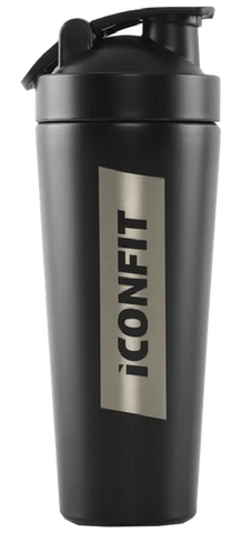 ICONFIT 800 ml Melns Nerūsējošā Tērauda Šeikeris