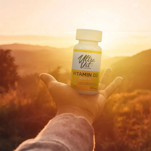 ULTRAVIT D3 vitamīns 4000 SV - 120 mīkstās kapsulas kaulu un muskuļu veselībai