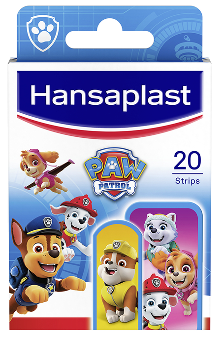 HANSAPLAST Paw Patrol plāksteri 20 gab. — bērnu brūču aizsargs