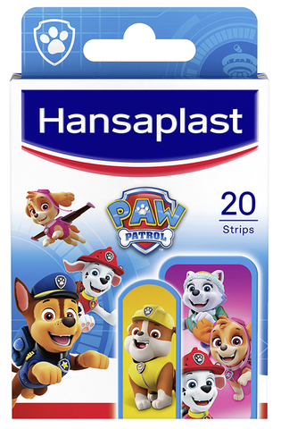 HANSAPLAST Paw Patrol plāksteri 20 gab. — bērnu brūču aizsargs