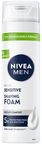NIVEA Men Sensitive skūšanās putas jutīgai ādai, 200 ml