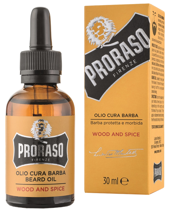 PRORASO Bārdas eļļa ar koka un garšu notēm, 30 ml