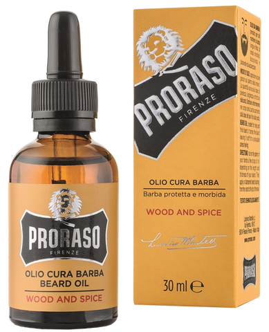 PRORASO Bārdas eļļa ar koka un garšu notēm, 30 ml
