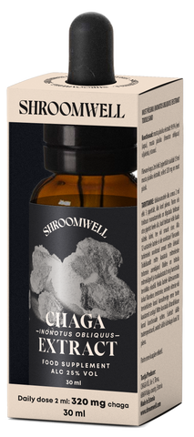 SHROOMWELL Melnās spulgpiepes sēņu ekstrakts, 30 ml