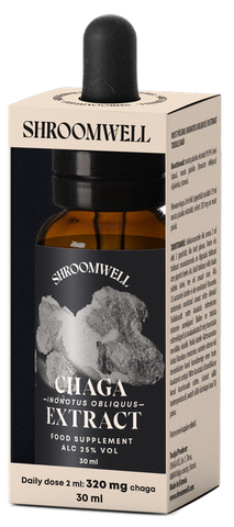 SHROOMWELL Melnās spulgpiepes sēņu ekstrakts, 30 ml