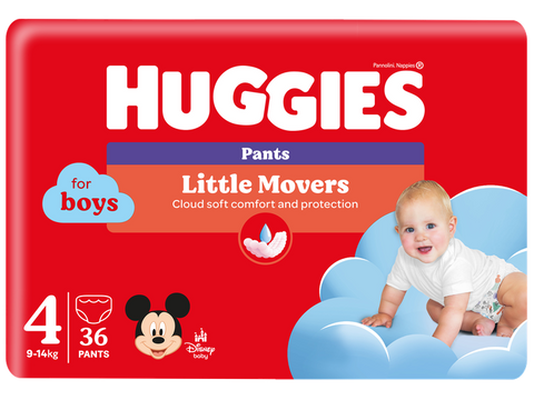 HUGGIES autiņbiksītes S4 zēniem, 9-14kg, Jumbo Pack ar 36 gab., pull-up modeja