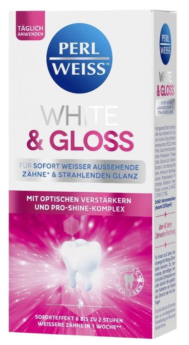 PERLWEISS White & Gloss zobu balinošā pasta, 50 ml