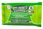 BRAND ITALIA Odiem atbaidoša šķīdinājuma salvetes ar citronellu un pantenolu, 15 gab.
