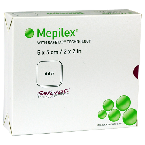MEPILEX 5x5 cm brūču kompresa ārstēšanai, 5 gabali
