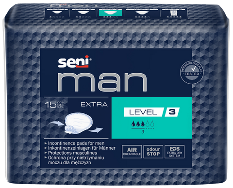 SENI Man Extra (Level 3) uroloģiskie ieliktņi – 15 gabali