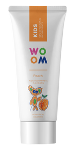 Bērnu zobu pasta WOOM Kids Peach, 3-8 gadi, 50 ml