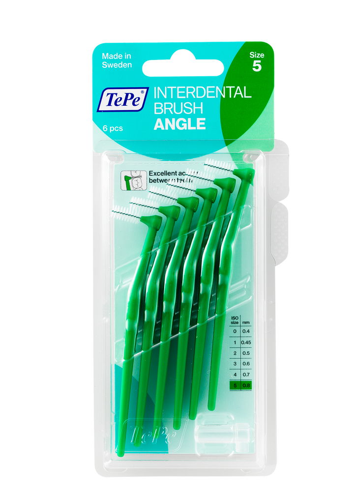 TEPE Angle 0,8 mm starpzobu birstīte Size 5, komplektā 6 gab.