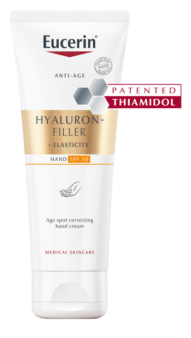 EUCERIN Hyaluron-Filler + Elasticity roku krēms Age Spot Correcting SPF 30, 75 ml