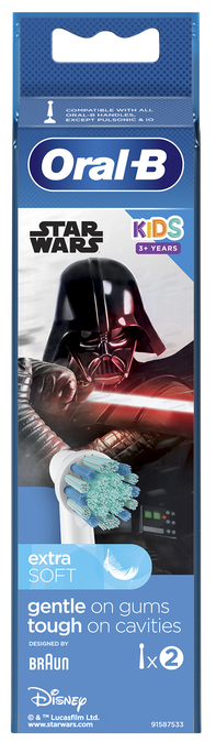 Star Wars elektroniskajai zobu birstei ORAL-B uzgaļi, 2 gab. komplektā
