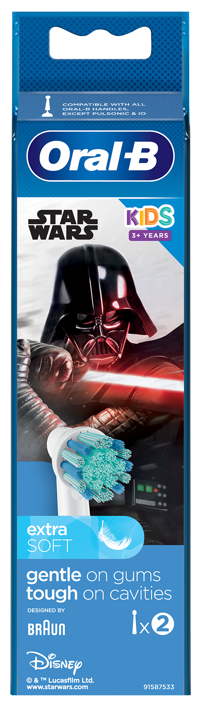 Star Wars elektroniskajai zobu birstei ORAL-B uzgaļi, 2 gab. komplektā