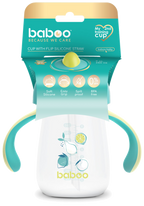 BABOO Lagoon Fiesta — mācību krūzīte ar silikona salmiņu (260 ml) 9 mēnešus veciem bērniem