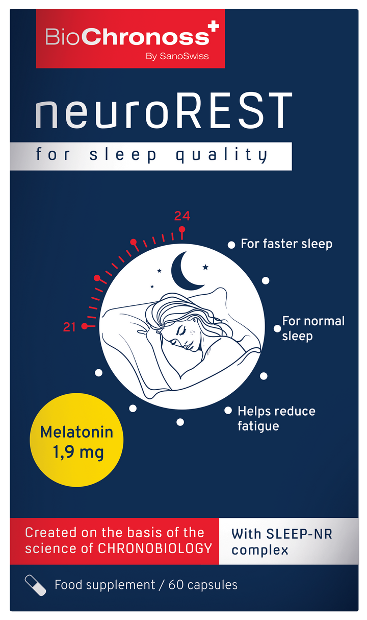 BIOCHRONOSS NeuroREST, 60 kapsulu iepakojums