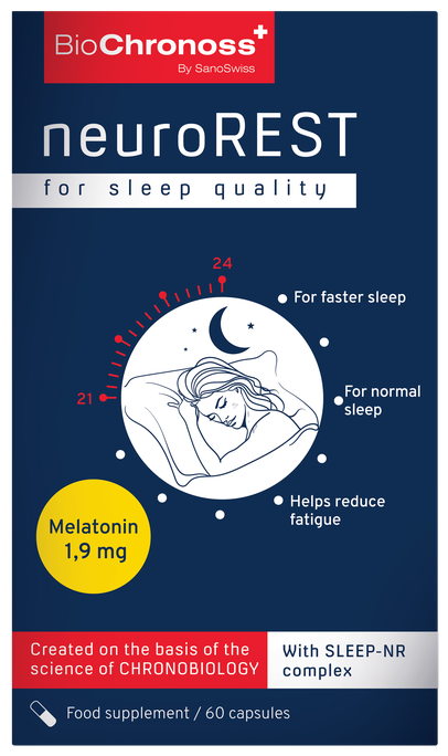 BIOCHRONOSS NeuroREST, 60 kapsulu iepakojums