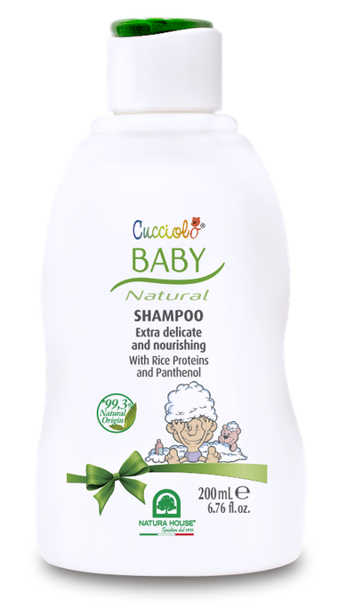 NATURA HOUSE Cucciolo maigs bērnu šampūns ar rīsu proteīniem un pantenolu, 200 ml