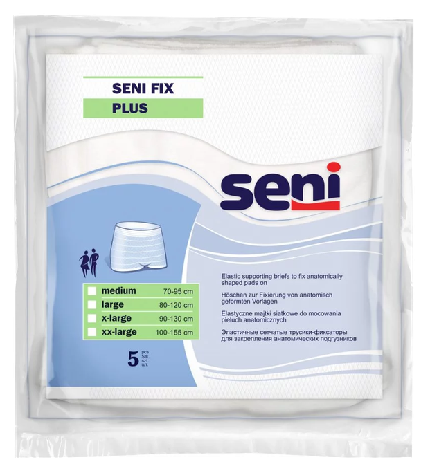 SENI Fix Plus M (70-95 cm) urīnietilpīgas biksītes, komplekts 5 gab.