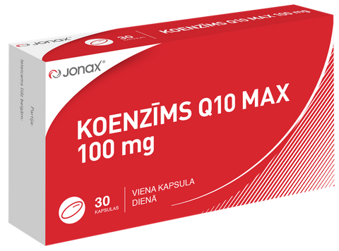 JONAX Q10 Max 100 mg – 30 kapsula iepakojums