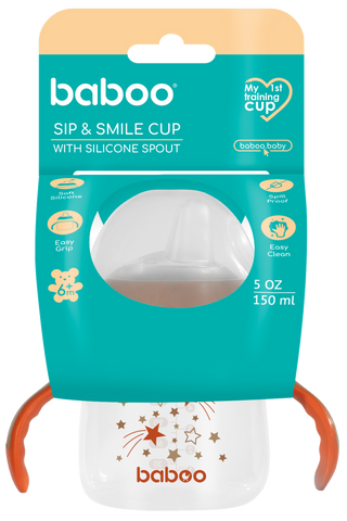 BABOO Au Naturale mācību krūzīte 6+ mēn (150 ml) – 1 gab.