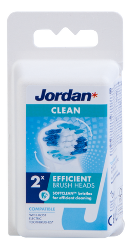 JORDAN Clean maināmie uzgaļi elektriskajai zobu birstei, 2 gab.