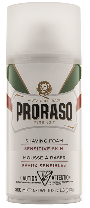 PRORASO Jutīgai ādai paredzētas skūšanās putas, 300 ml