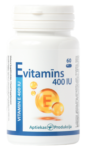 Vitamīns E 400 IU kapsulas APTIEKAS PRODUKCIJA 30 gab.