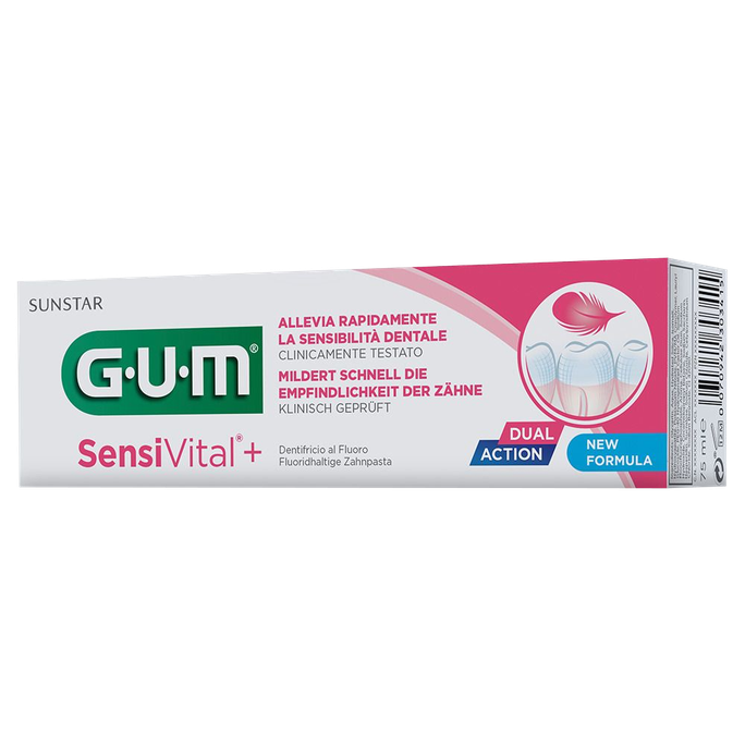 GUM SensiVital+ zobu pasta bērniem un pieaugušajiem, 75 ml