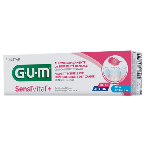 GUM SensiVital+ zobu pasta bērniem un pieaugušajiem, 75 ml