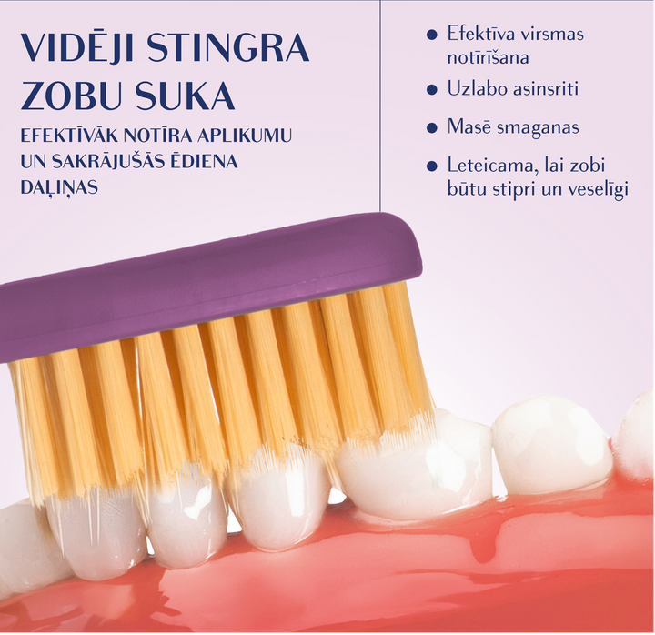 ROYAL DENTA Gold vidējas cietības zobu birste, vienības iepakojums