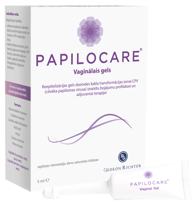 Vaginālais gels PAPILOCARE 7 gab. 5ml