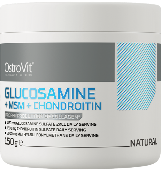 OSTROVIT Glikozamīns + MSM + Hondroitīns dabīgā garša, pulveris 150 g