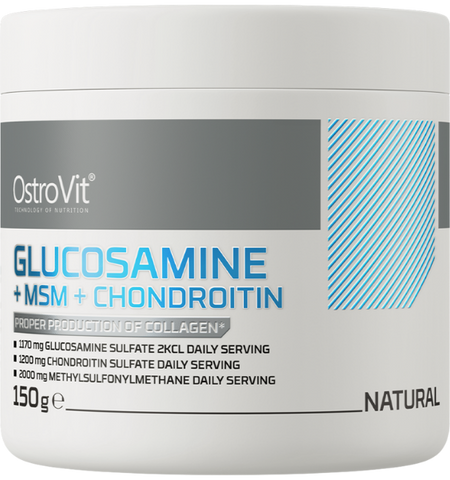 OSTROVIT Glikozamīns + MSM + Hondroitīns dabīgā garša, pulveris 150 g